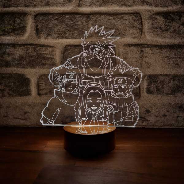 Naruto Kakashi Team LED luz nocturna