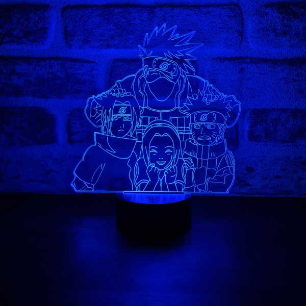 Naruto Kakashi Team 7 Figürlü Dekoratif Hediye Led Masa Lambası | BYLAMP