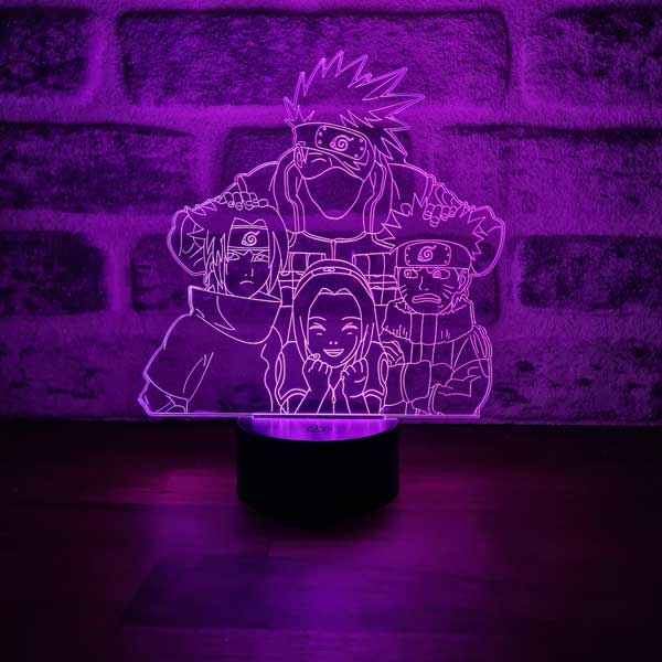 Naruto Kakashi Team 7 Figürlü Dekoratif Hediye Led Masa Lambası | BYLAMP