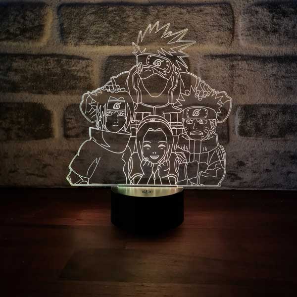 Naruto Kakashi Team 7 Figürlü Dekoratif Hediye Led Masa Lambası | BYLAMP