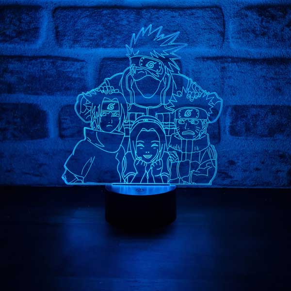 Naruto Kakashi Team 7 Figürlü Dekoratif Hediye Led Masa Lambası | BYLAMP