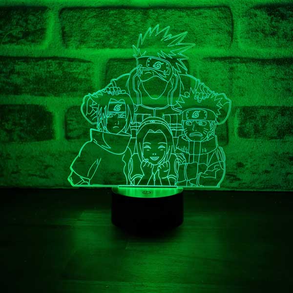 Naruto Kakashi Team 7 Figürlü Dekoratif Hediye Led Masa Lambası | BYLAMP