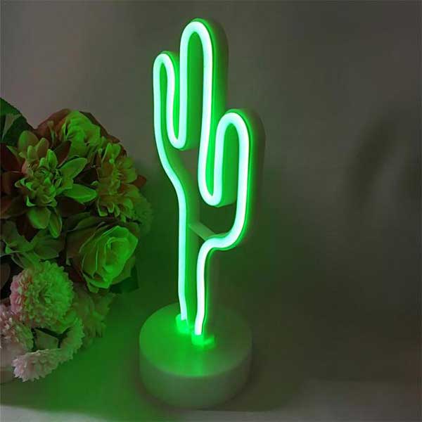 Lámpara nocturna de Neon Cactus Led