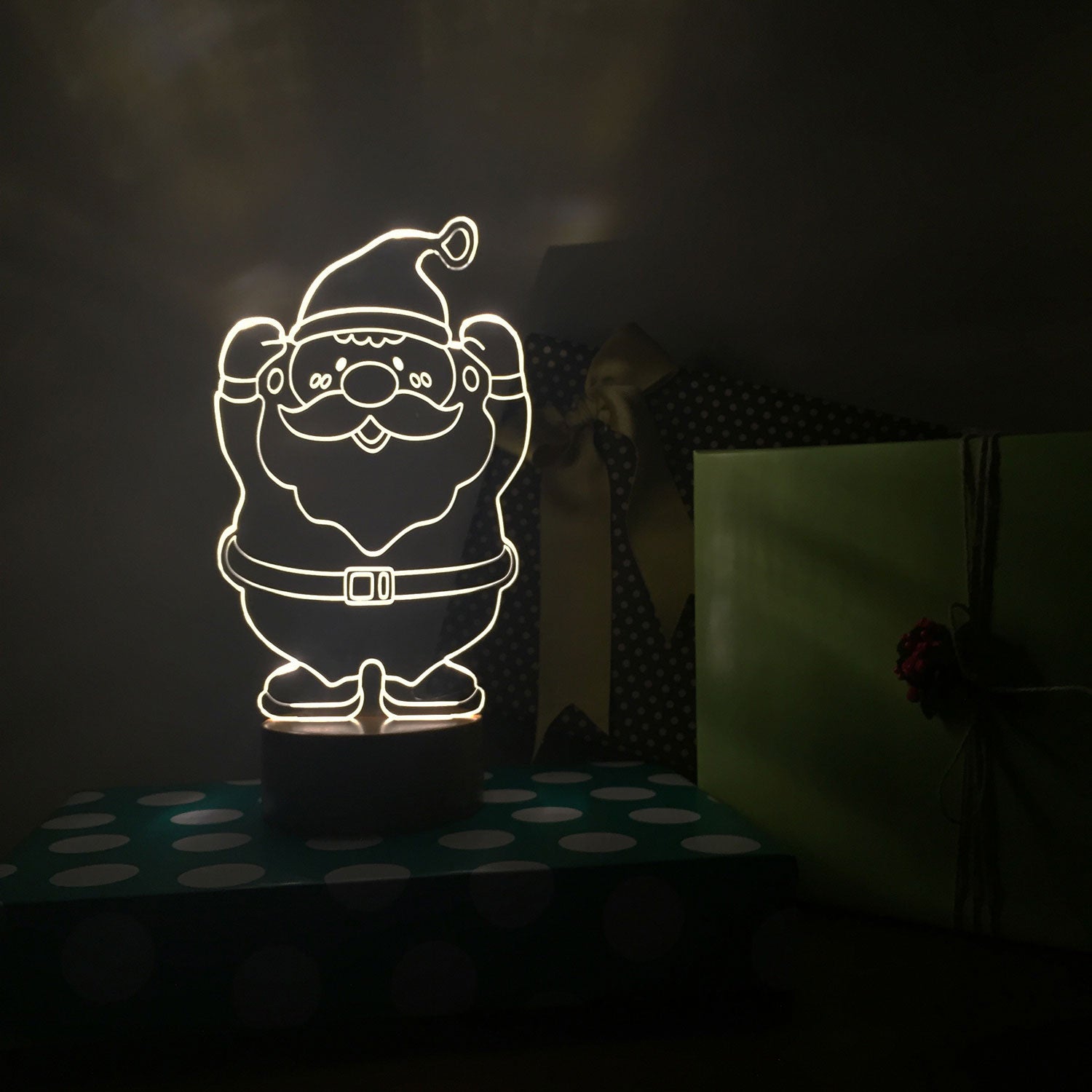 3D Santa Led Lamp