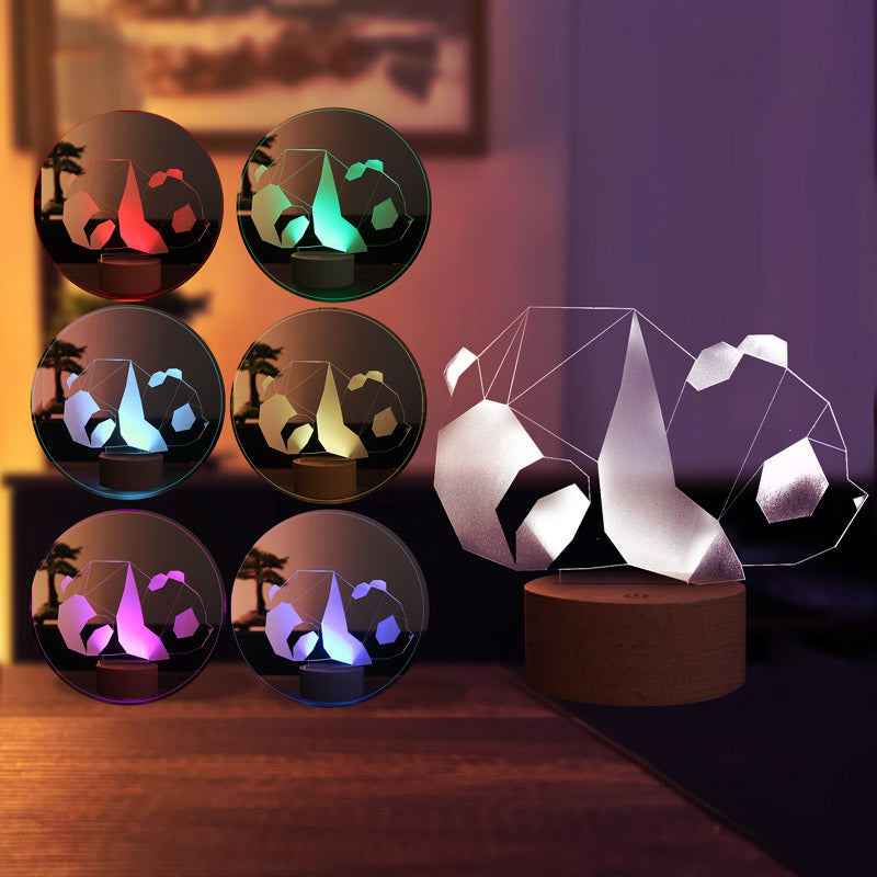 3-D الباندا مصباح LED