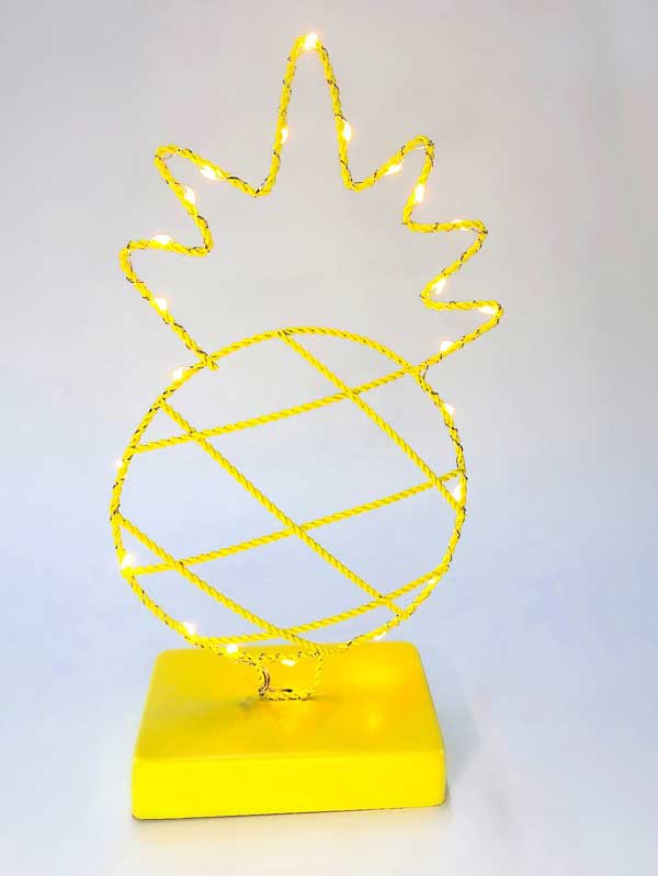 Fairy Led Metal Pineapple Table Top Décor