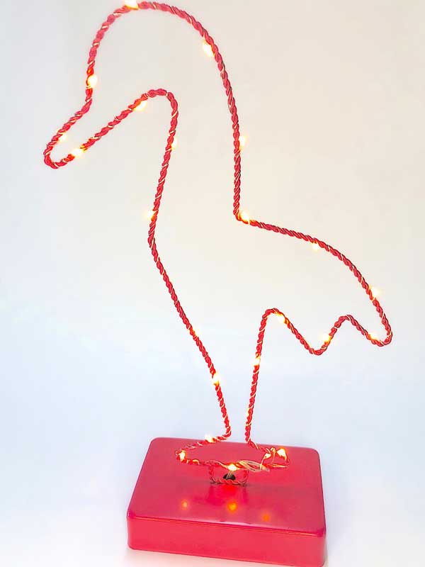Fee Led Metall Flamingo Tabletop Dekor
