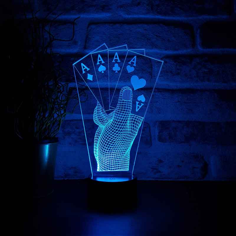 Poker LED Tischlampe Design