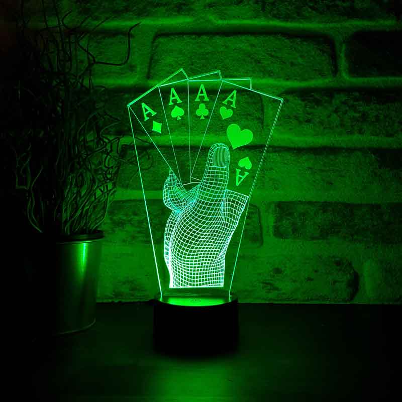 Poker LED Tischlampe Design