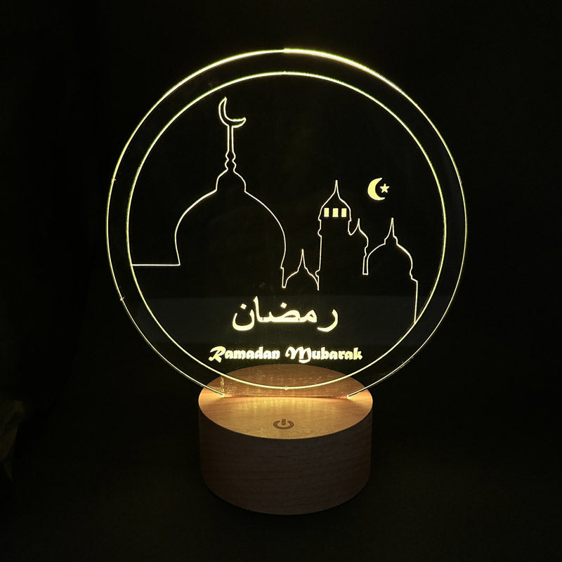 Ramadan Mubarak Figürlü Dekoratif Hediye Led Masa Lambası | BYLAMP