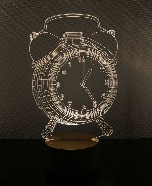 3-dimensional clock LED lamp