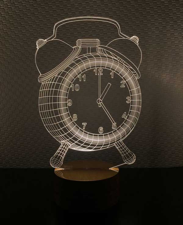 Çalar Saat Figürlü Dekoratif Hediye Led Masa Lambası | BYLAMP