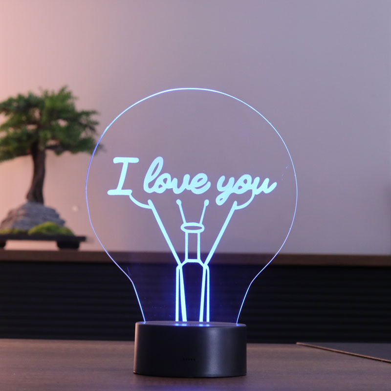 3-d-Liebe, die Sie LED-Tischlampe