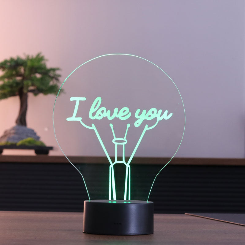 Seni Seviyorum Figürlü Dekoratif Hediye Led Masa Lambası | BYLAMP