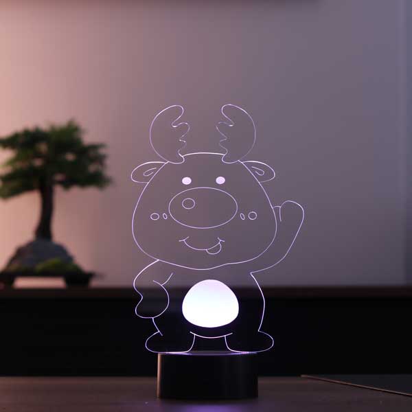 3d nette Hirsch-LED-Lampe