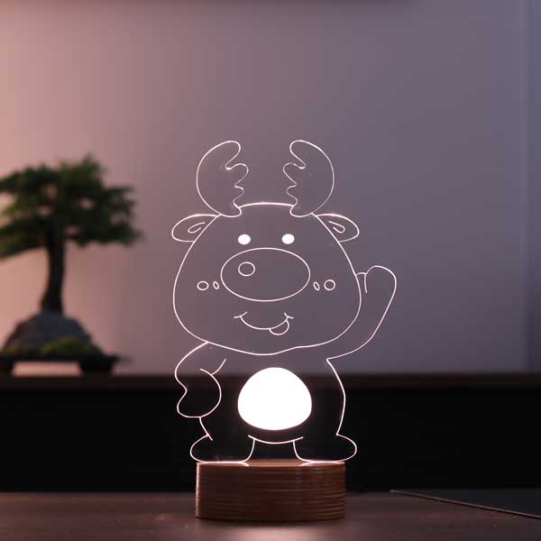 Cute 3D Deer Led Lamp