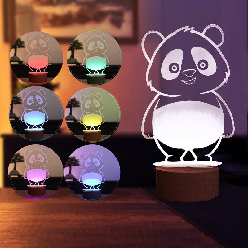 Cute 3D Panda Led Lamp