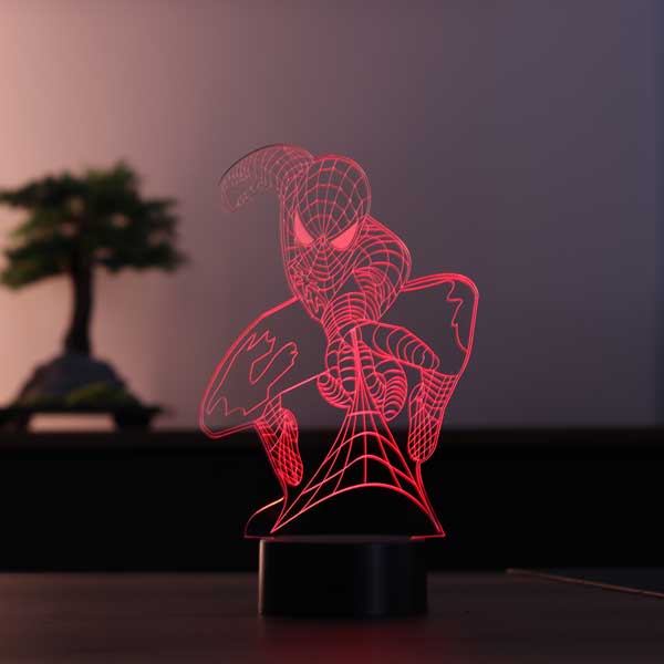 Spiderman Figürlü Dekoratif Hediye Led Masa Lambası | BYLAMP