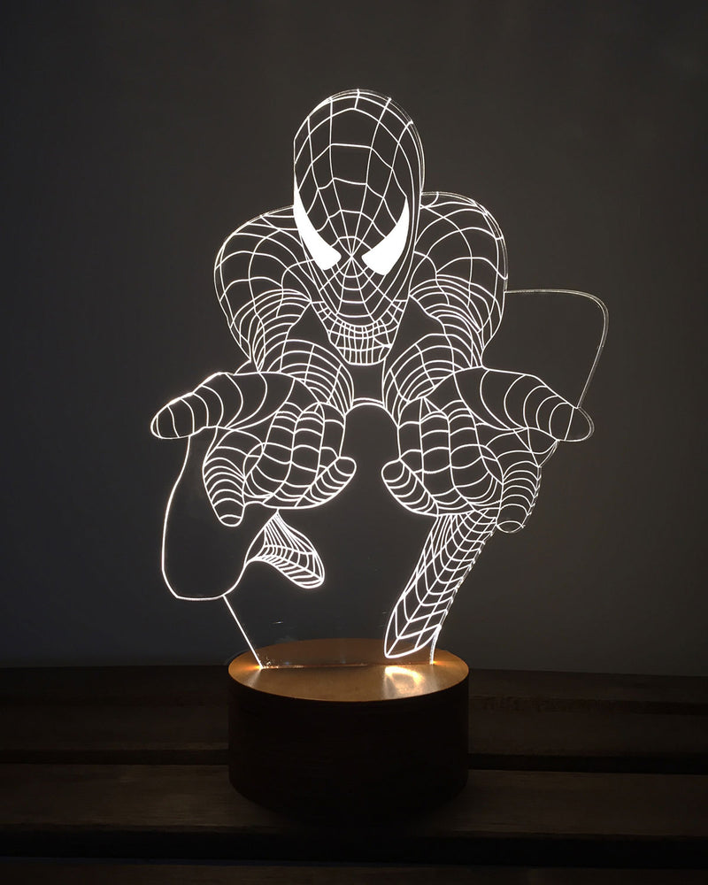 Spiderman Led Lambası Gece Lambası Masa Lambası Örümcek 3d Spiderman Lamba 3d Led Lamba | BYLAMP