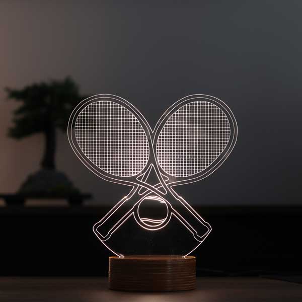 3D Tennis Racket Led Lamp