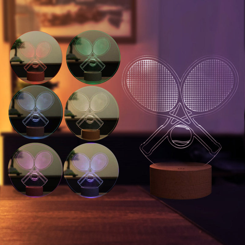 3D Tennis Racket Led Lamp