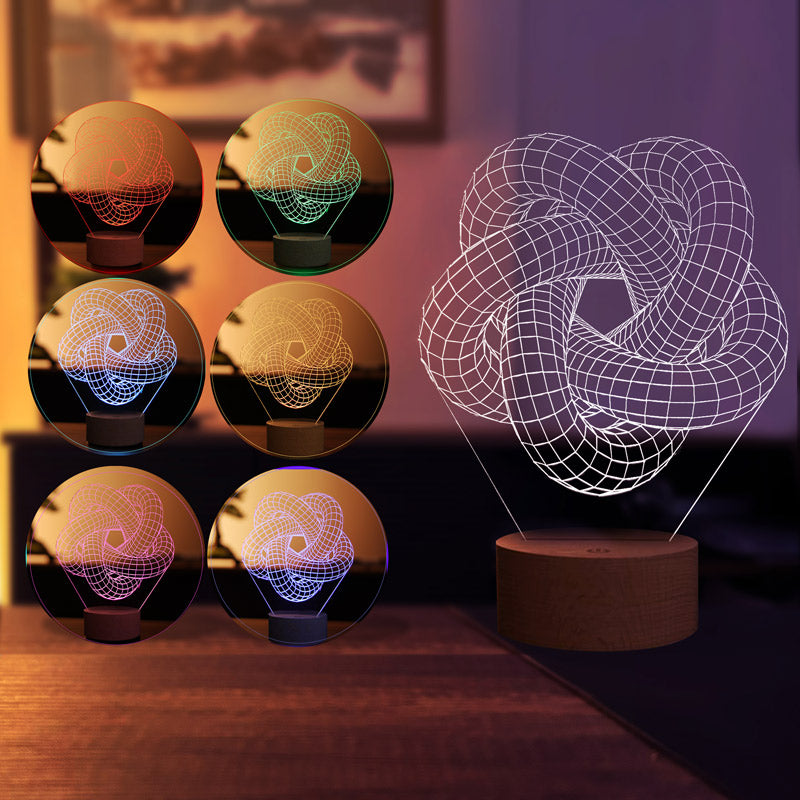 3D Torus Spiral Led Lamp