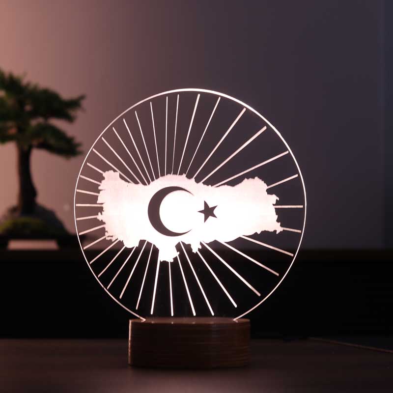 Map of Turkey Led Table Lamp