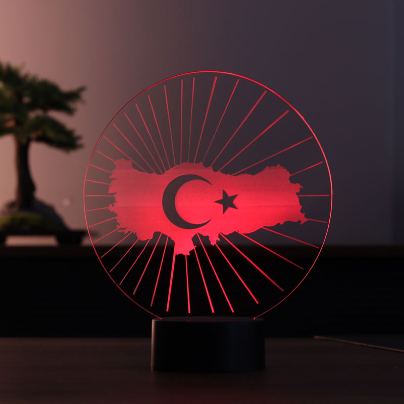 Map of Turkey Led Table Lamp