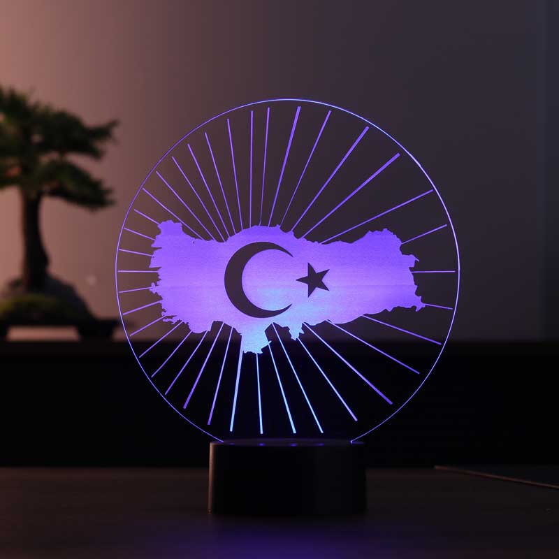 Map of Turkey Led Table Lamp