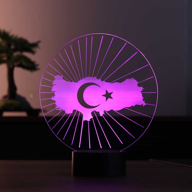 Map of Turkey Led Table Lamp