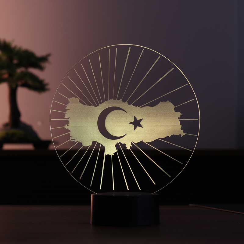 Map of Turkey Led Table Lamp