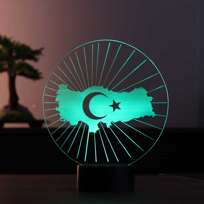 Map of Turkey Led Table Lamp