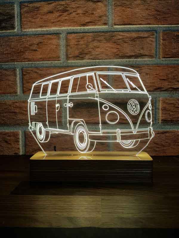 Luz nocturna de furgoneta volkswagen panel 3D