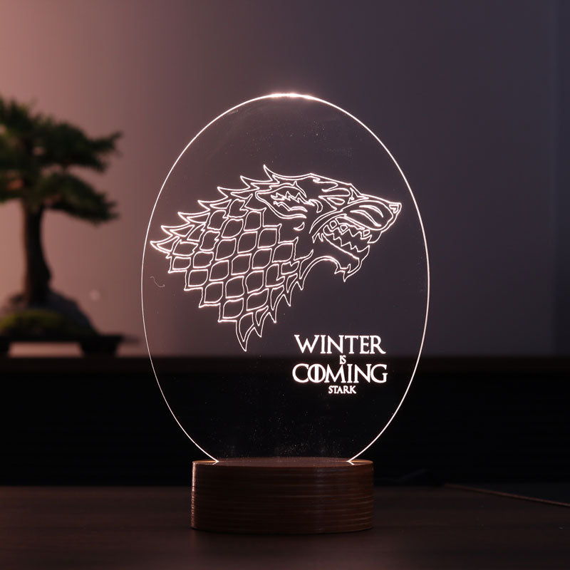 Winter is Coming Figürlü Dekoratif Hediye Led Masa Lambası | BYLAMP