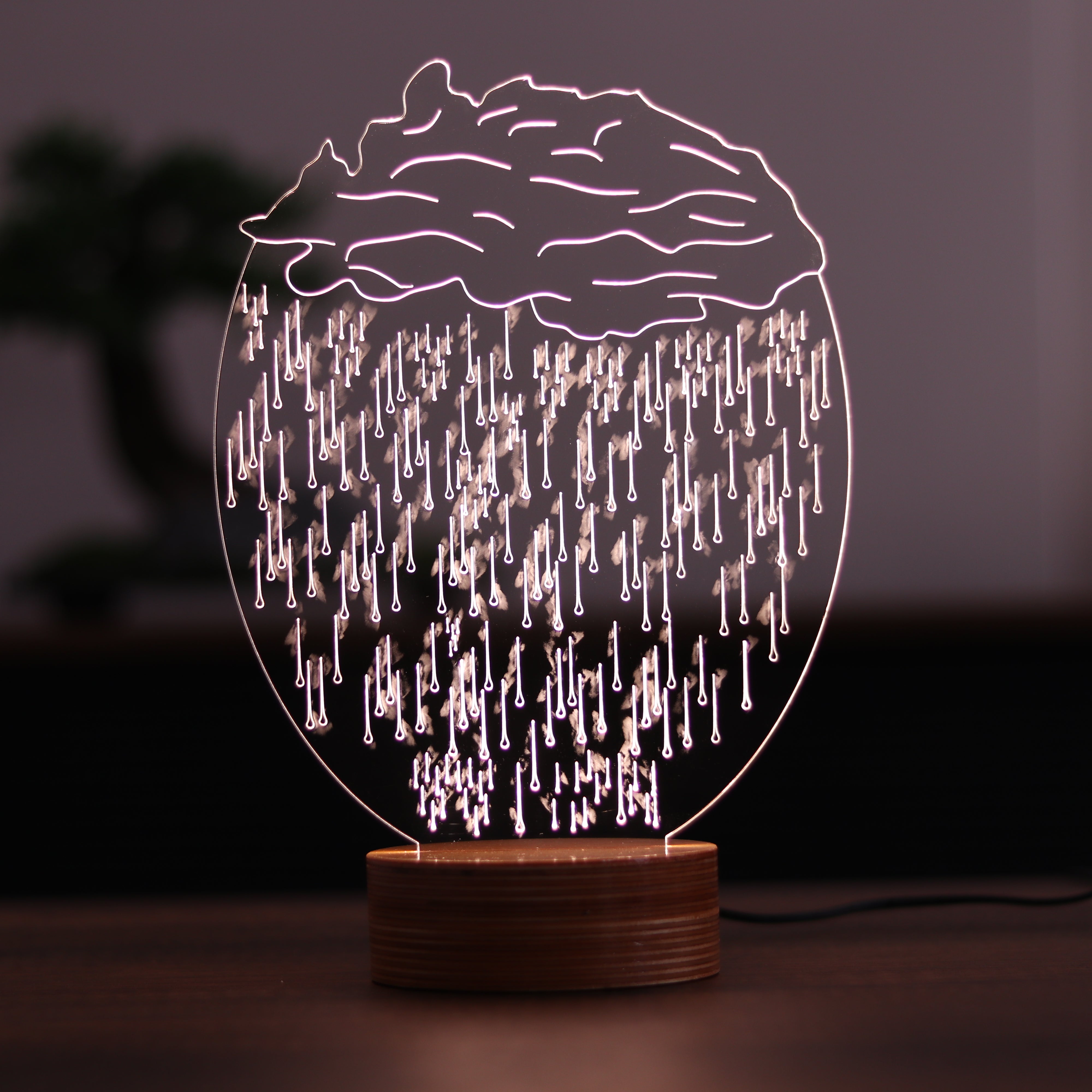 Rain cloud led table lamp