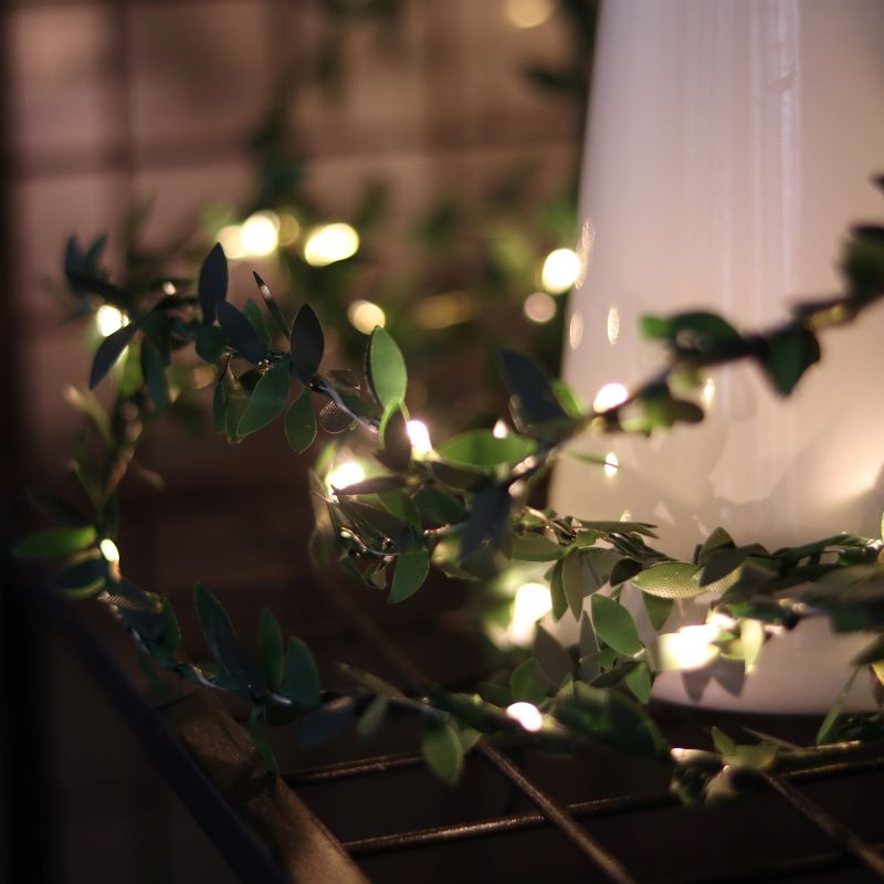 Luces led de decoración de hojas