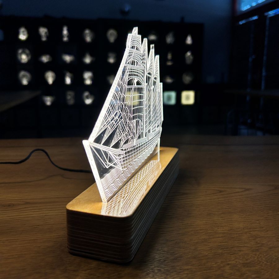 3D Sailing Ship Led Table Lamp