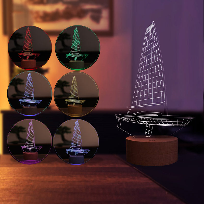 3-D Sailing LED Table Lamp