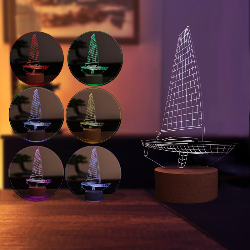 Lámpara de mesa led 3D Sail