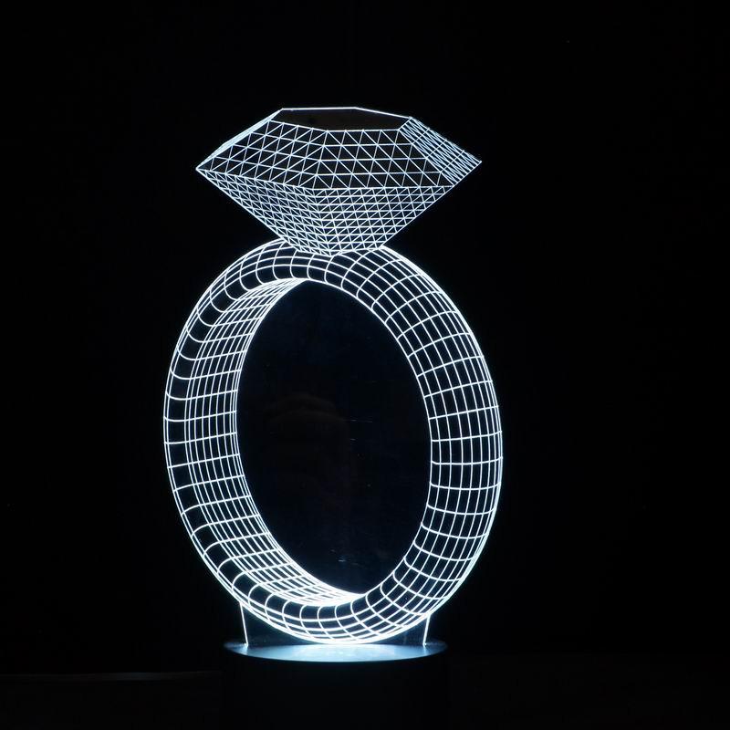 3-D Ring Led Table Lamp