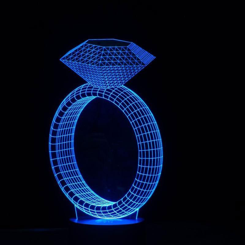 3-D Ring Led Table Lamp