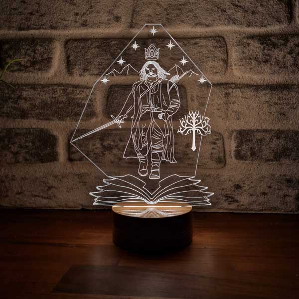 Yüzüklerin Efendisi Aragorn Figürlü Dekoratif Hediye Led Masa Lambası | BYLAMP
